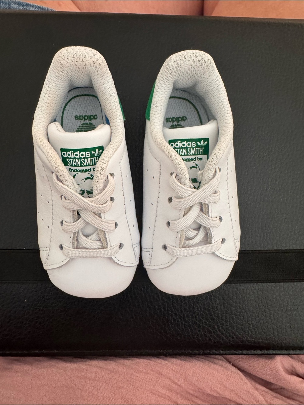 Kids White Adidas Sneaker. Size 3.